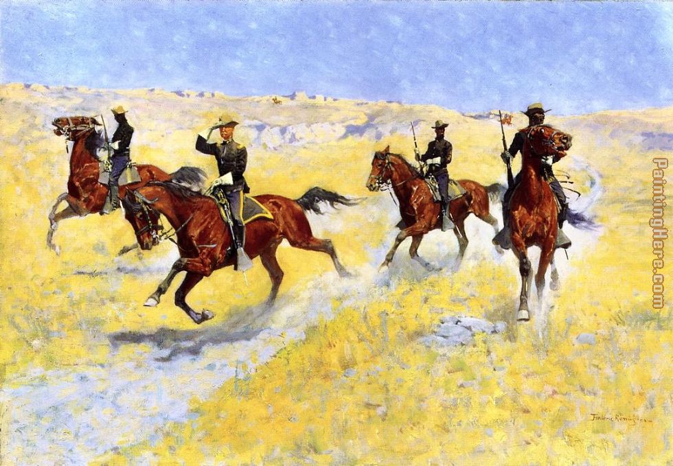 The Advance painting - Frederic Remington The Advance art painting